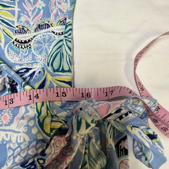 Lilly Pulitzer Jessalynn Romper Blue Peri Lapis Lantern L EUC - Picture 16 of 16
